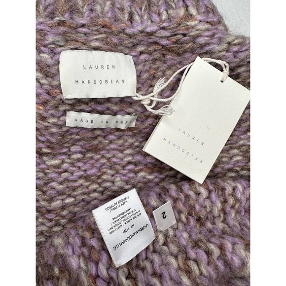 Lauren Manoogian Size 2 Medium Handknit Marl Pullover Sweater Spice/Violet NWT - Picture 10 of 16
